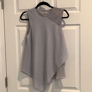 Sky blue Rachael Roy sleeveless biased cut top